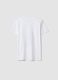 Boys' white pure cotton t-shirt regular fit with print_4