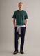 Relaxed fit green cotton crew neck t-shirt_1