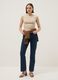 Beige pure cotton regular fit tank top_1