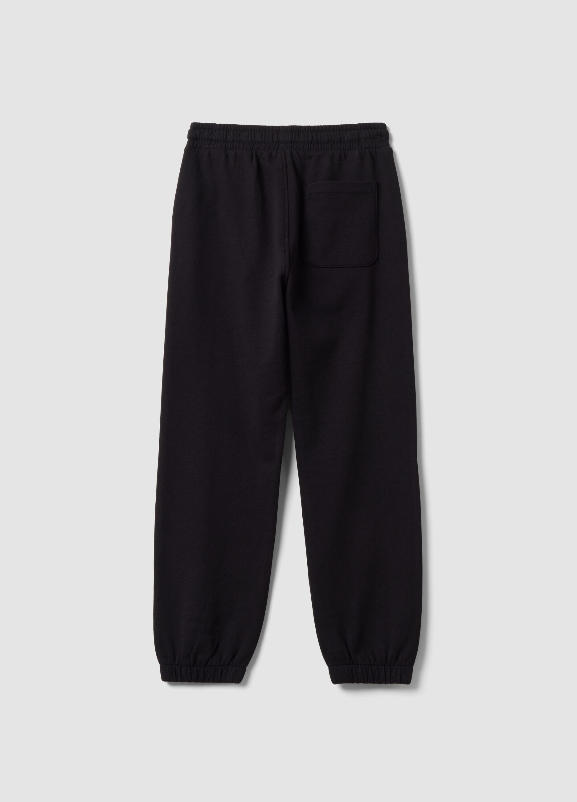 Black organic cotton joggers