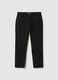 Black cotton blend trousers in regular fit_4