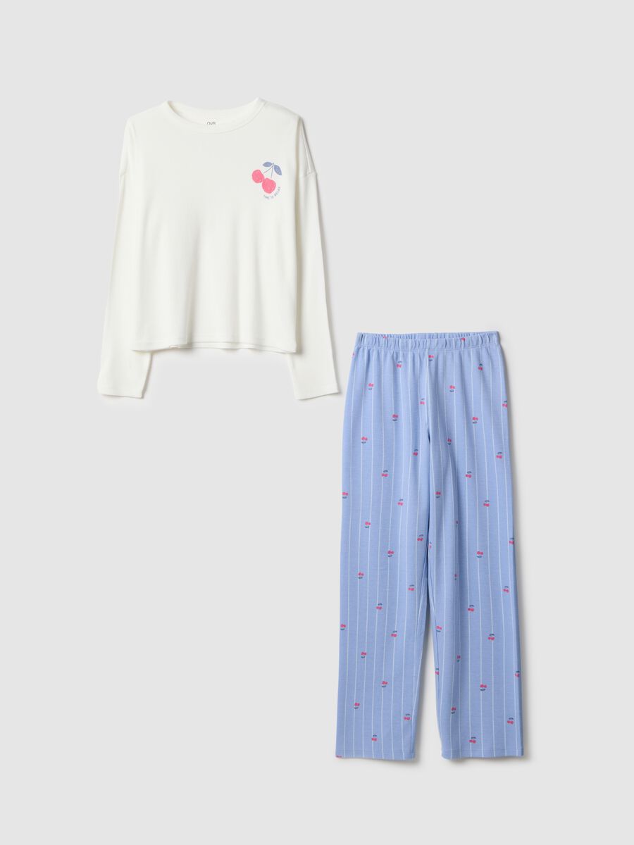 Girls' Multicolour Pyjamas in Pure Cotton Regular Fit_0