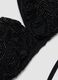 Black stretch triangle bikini top with beaded details_6