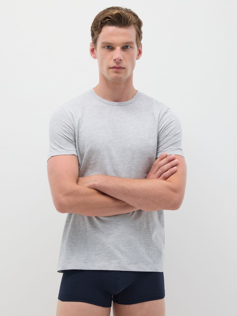 Men's grey pure cotton regular fit t-shirt_0