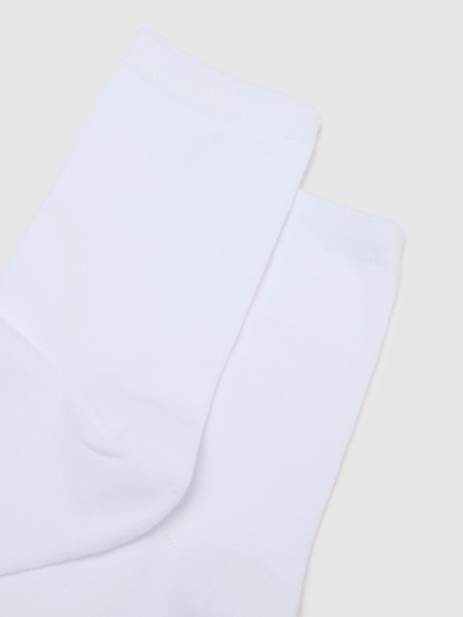 Multipack of white socks in regular fit cotton blend_1