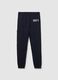 Fleece joggers with drawstring and print_4