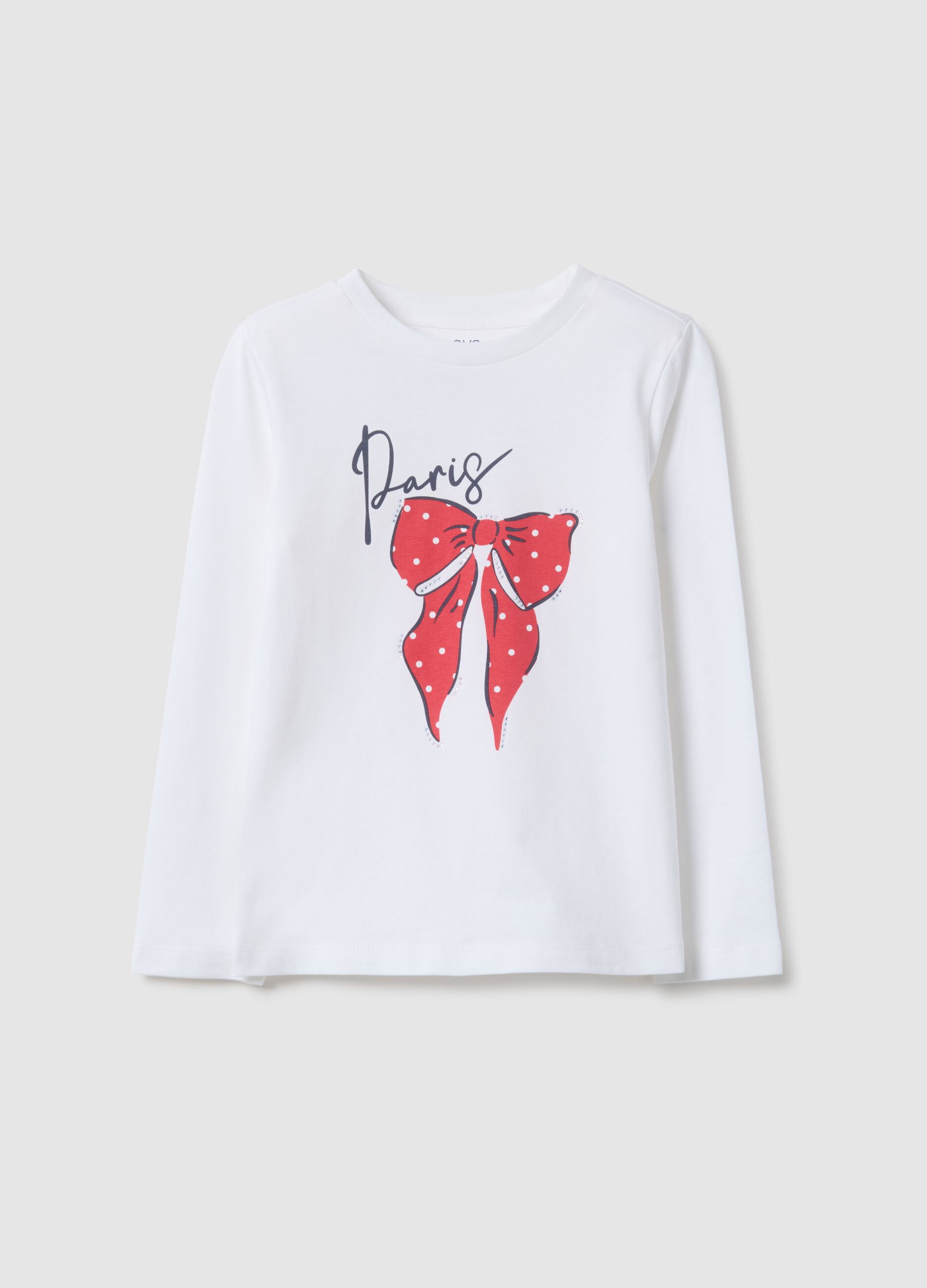 White pure cotton regular fit girl's t-shirt