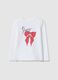 White pure cotton regular fit girl's t-shirt_0