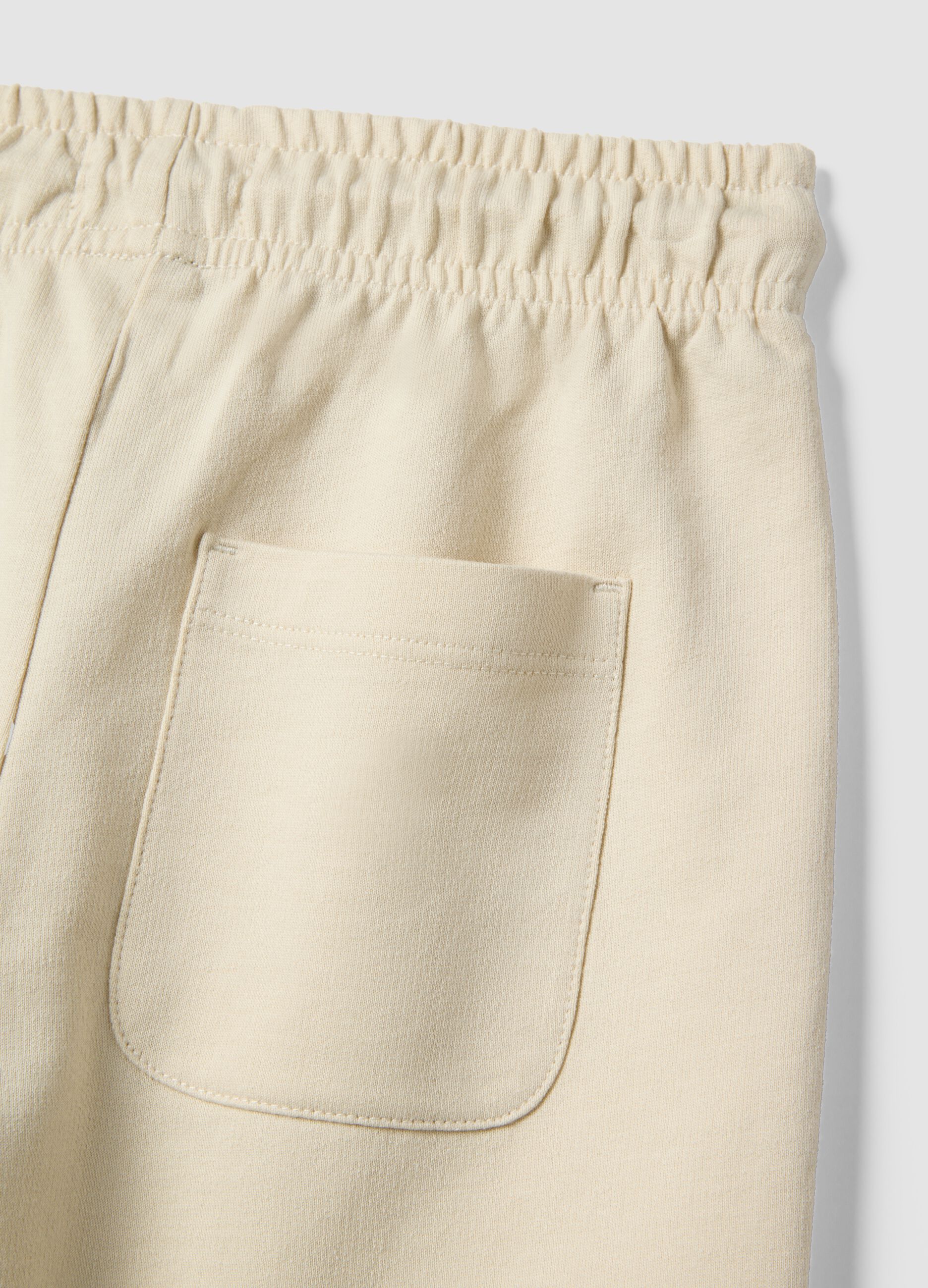Regular fit beige pure cotton shorts for boys