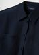 Blue long sleeve Lyocell shirt regular fit with classic collar_5