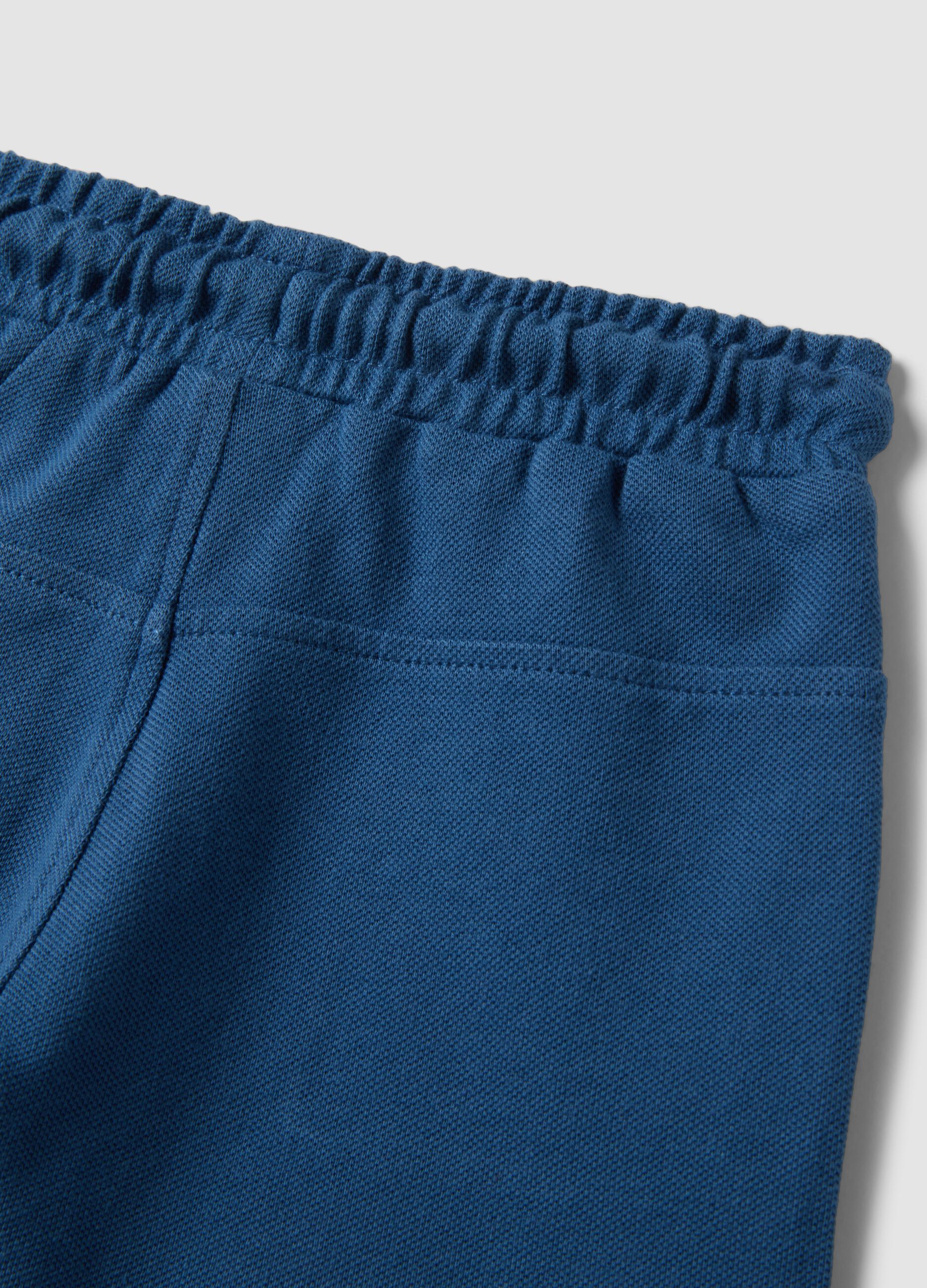 Pure Cotton Blue Shorts for Boys Regular Fit
