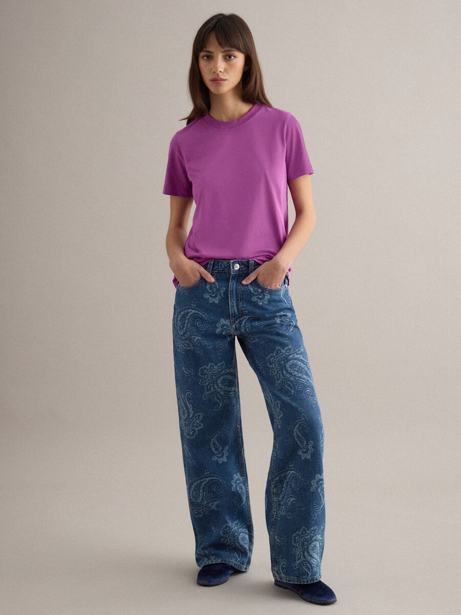 T-shirt viola regular fit in puro cotone Supima_1