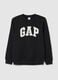 Round-neck sweatshirt with logo patch and embroidery_1