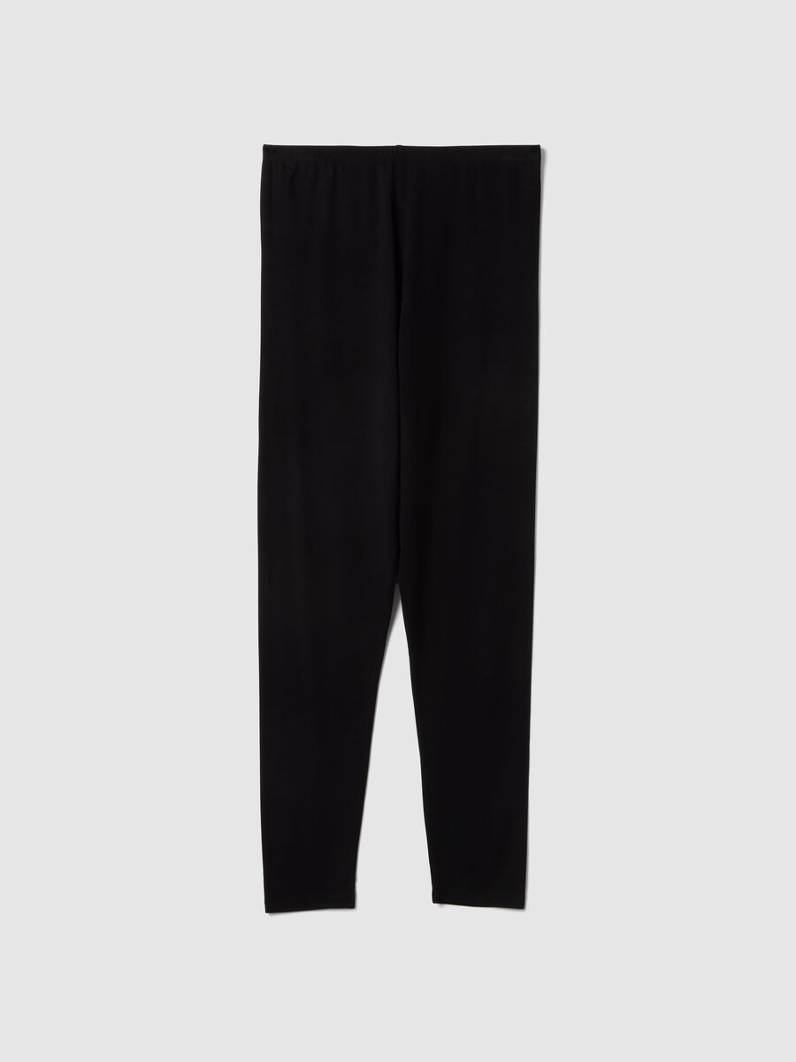 Black Skinny Fit Maternity Leggings in Stretch Viscose_4
