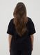 Black regular fit pure cotton t-shirt_3