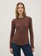 Brown stretch modal regular fit shirt_0