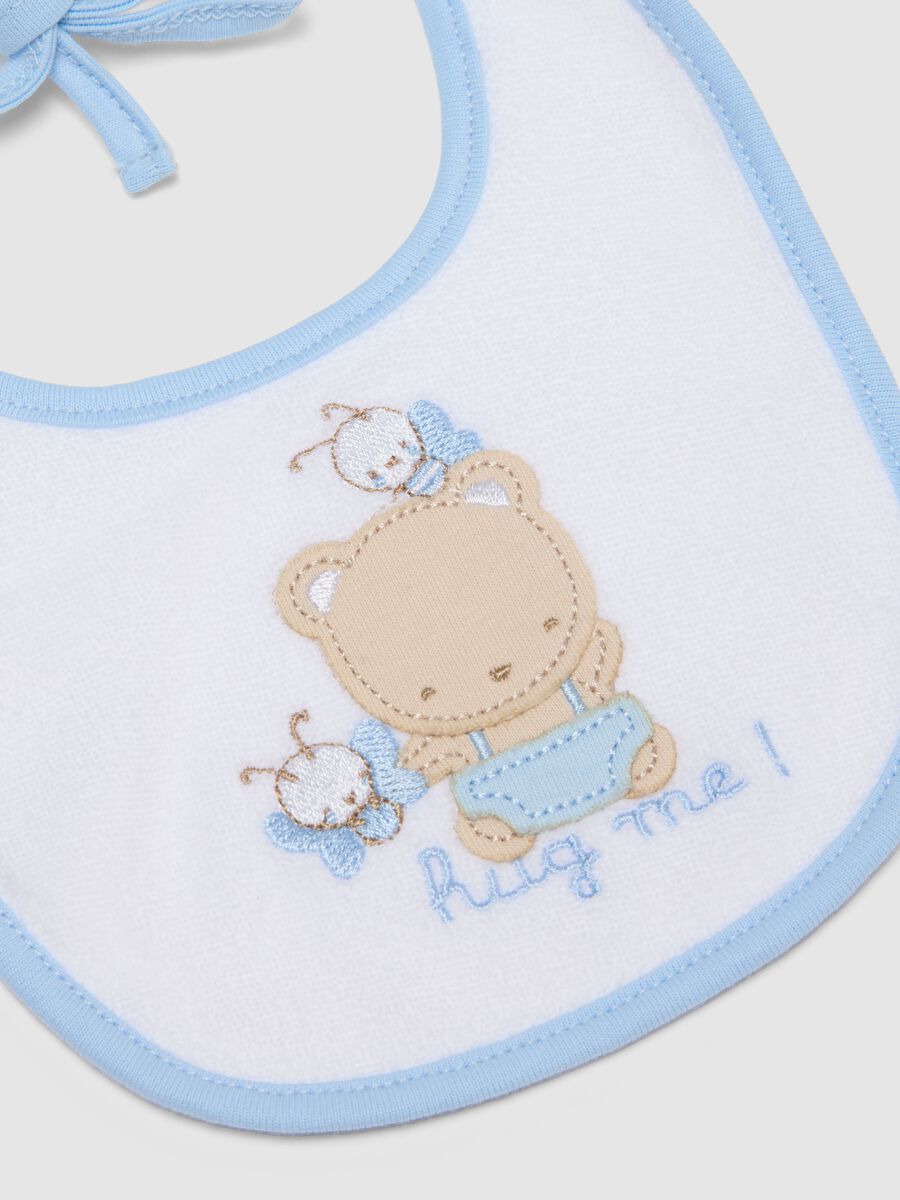Newborn Multicolour Pure Cotton Bib Pack with Embroidery_2