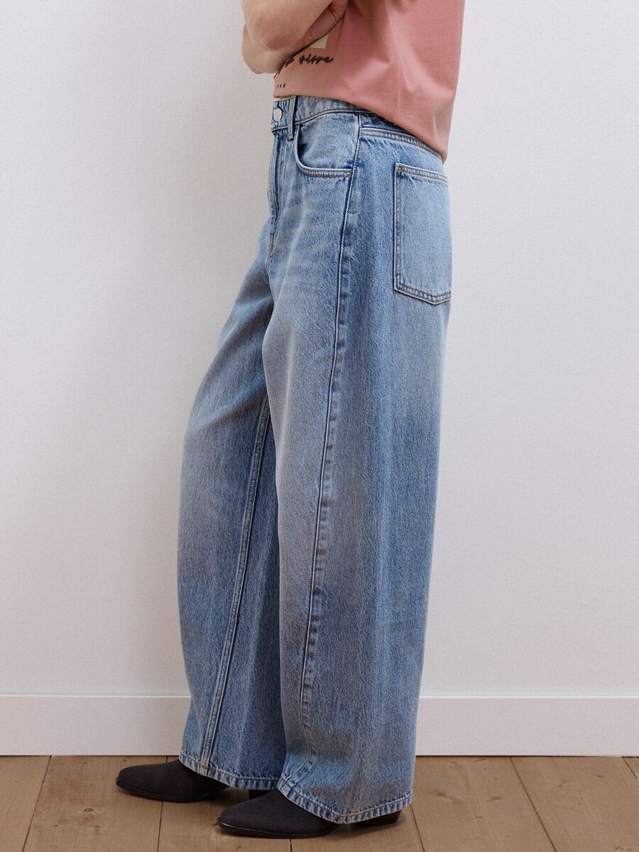Jeans azzurri balloon fit in puro cotone_3