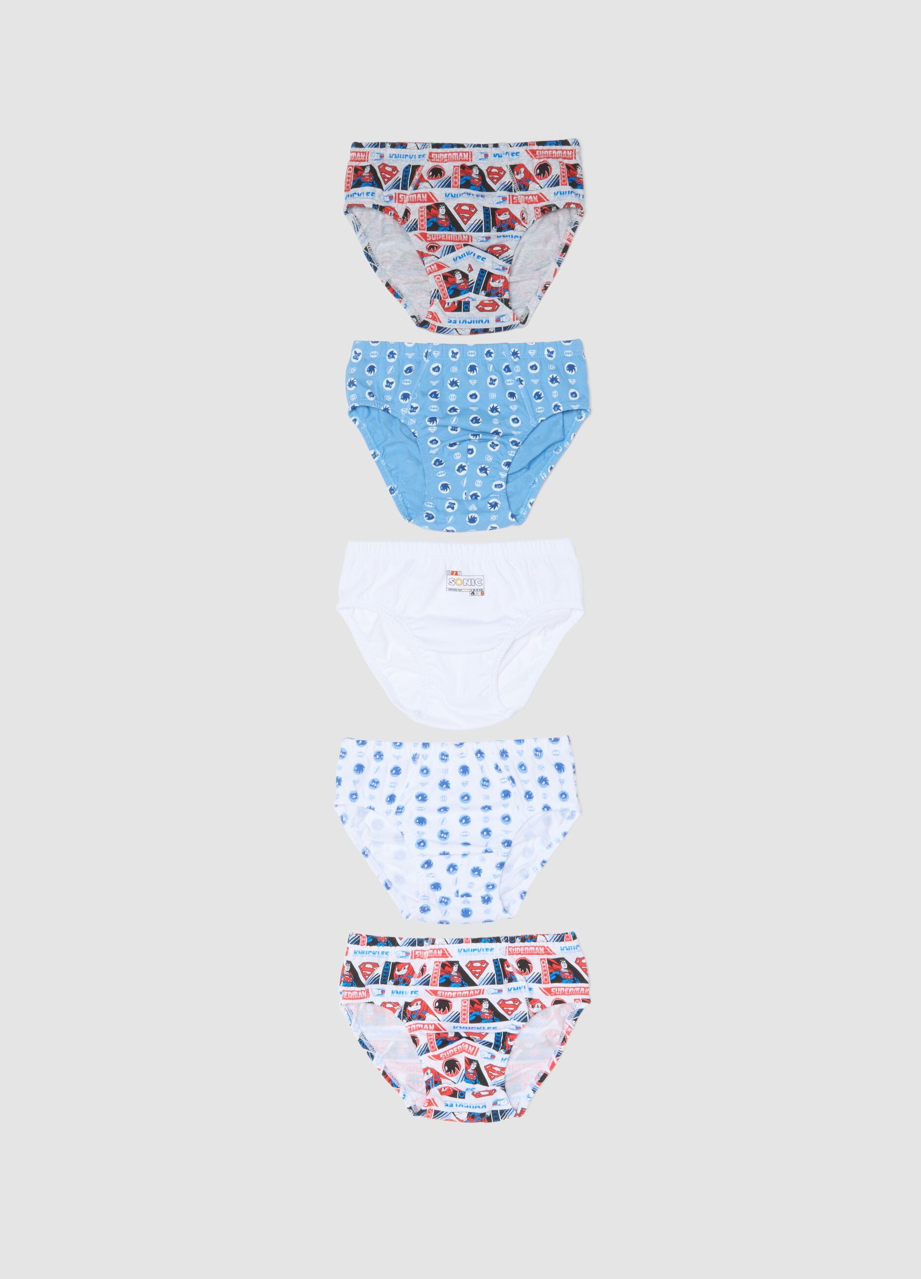 Five-pack of multicolour organic cotton briefs