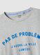 Grey crew neck pyjama top in regular fit cotton blend with print_5