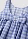 Multi-coloured plaid pure cotton dress for girls in regular fit_2