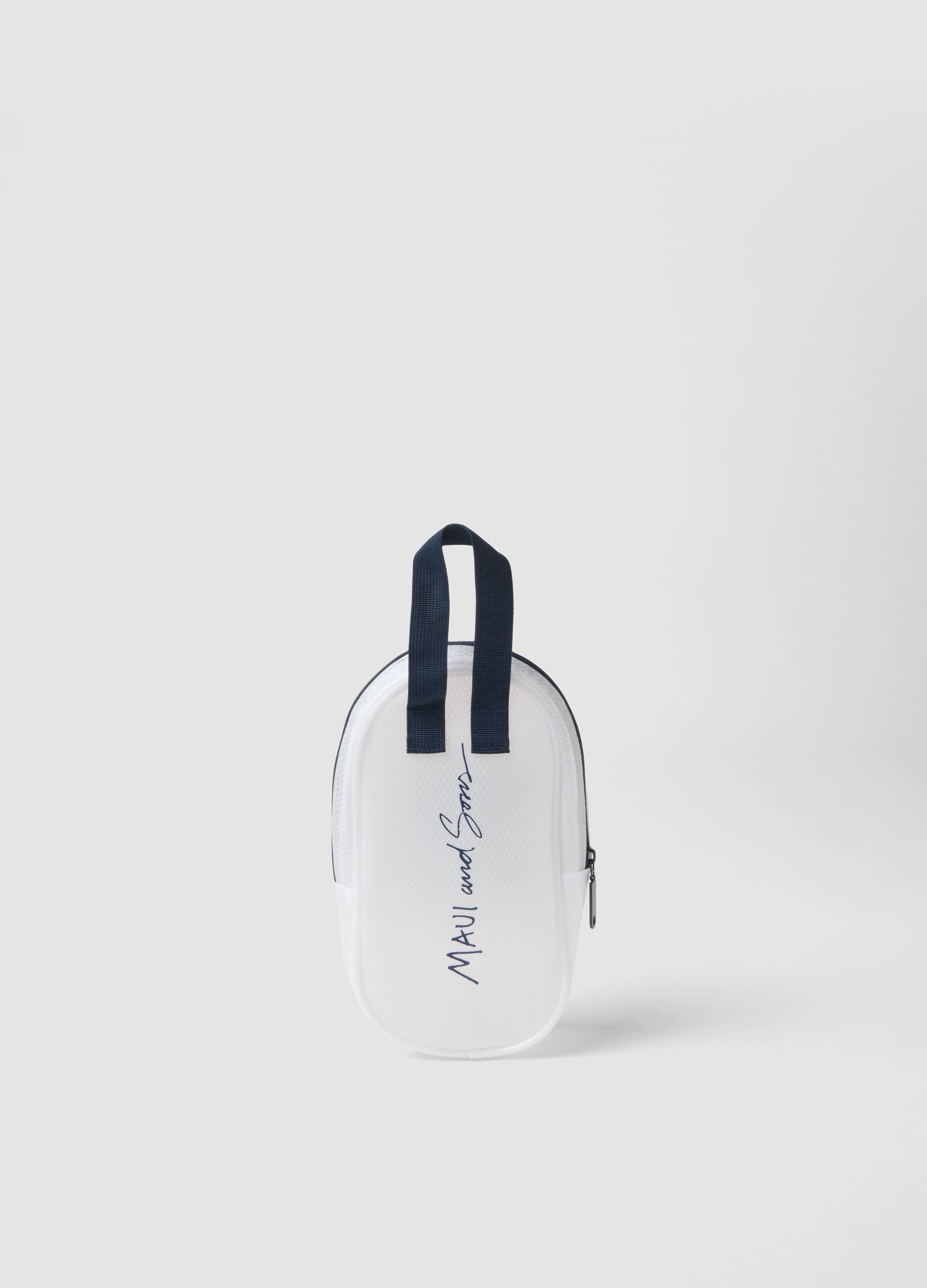 Transparent swimsuit pouch with zip closure
