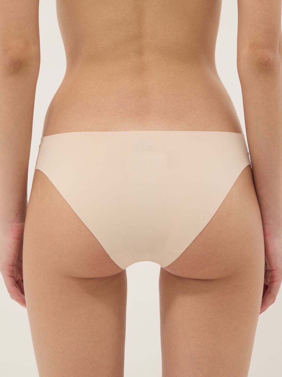 Pink regular fit seamless briefs_2