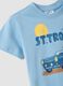 Light Blue Pure Cotton Boys&rsquo; Regular Fit T-shirt with Print_3