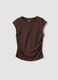 Brown pure cotton regular fit tank top_4