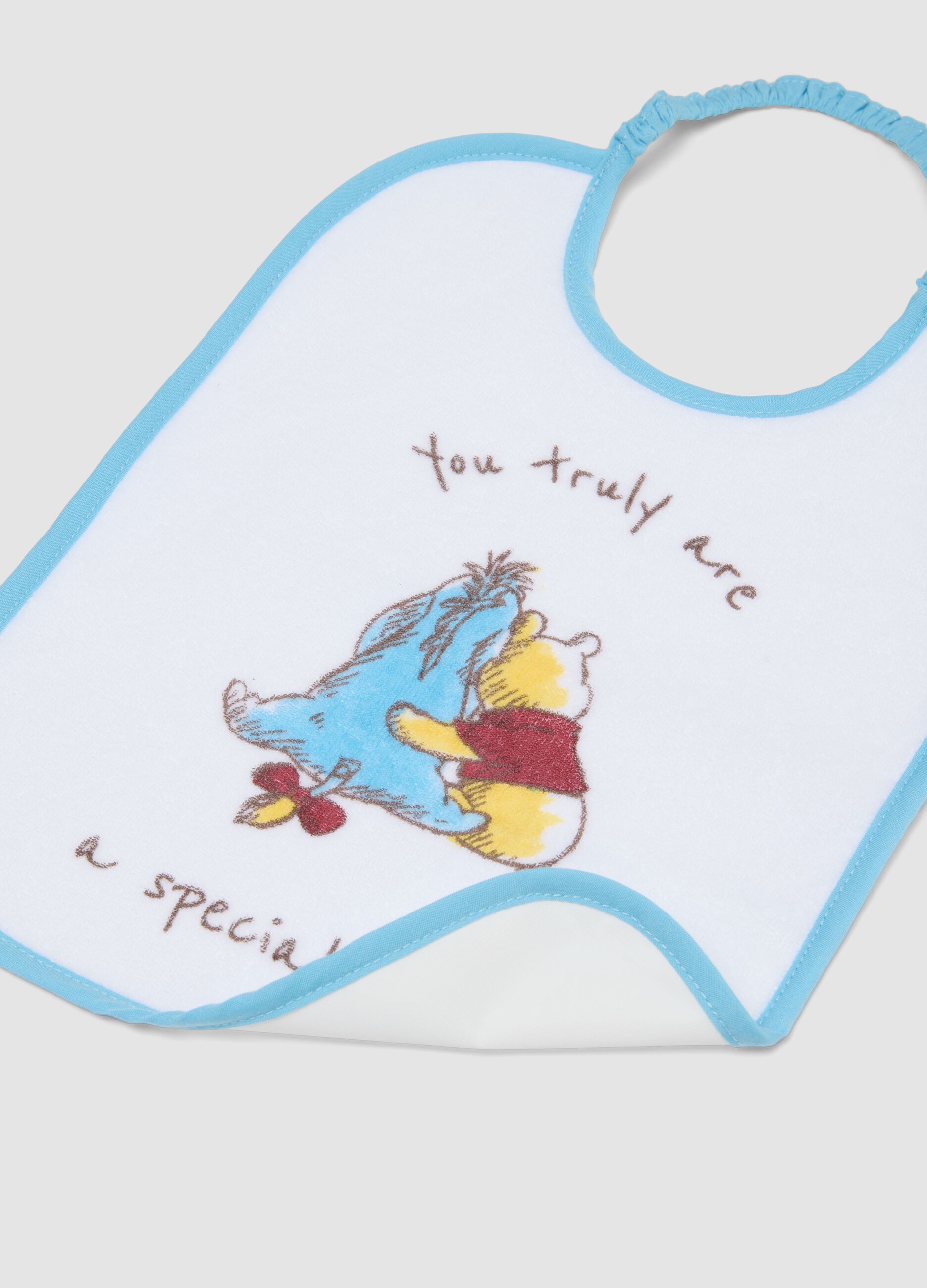 3-pack organic cotton-blend bibs with Winnie the Pooh print