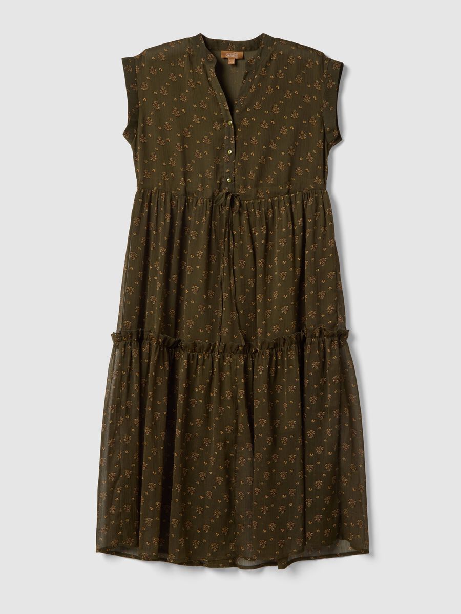 Sleeveless Green Floral Maternity Dress_4