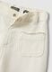 Girls' white cotton culotte trousers with embroidery_2