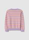 Girls' regular fit multicolour striped pure cotton cardigan_1