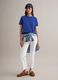 Regular fit blue crew neck cotton T-shirt_1