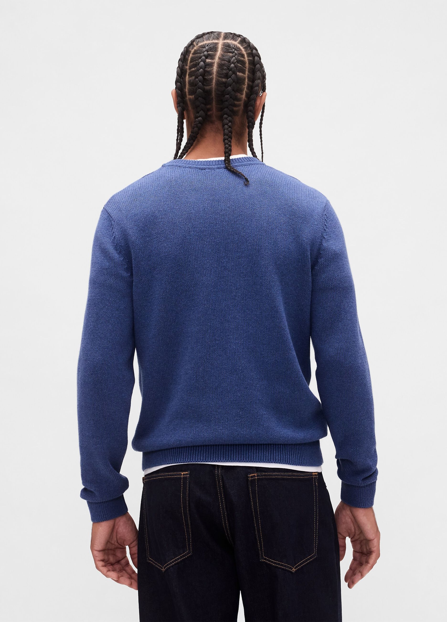 Blue Cotton Pullover