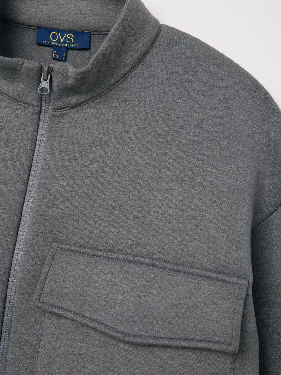 Bomber jacket with mock neck_5