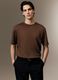 Relaxed Fit Brown The Iconic Tee T-shirt in Pure Cotton_0