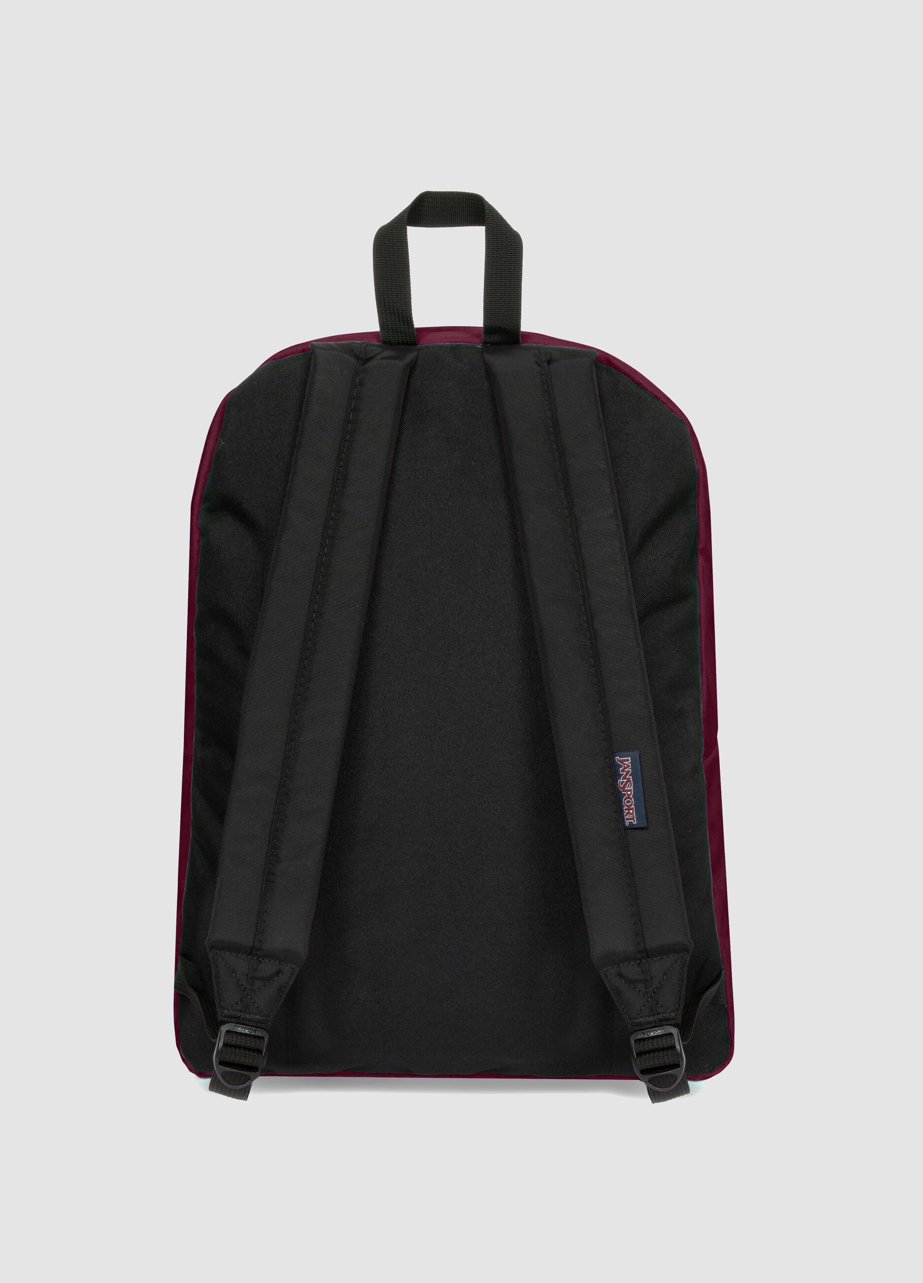 Red backpack with front pocket
