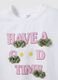White stretch cotton girl's t-shirt regular fit with print_2