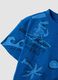 Blue short-sleeved pure cotton T-shirt_3