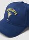 Blue Pure Cotton Baseball Cap with Margarita Embroidery_1