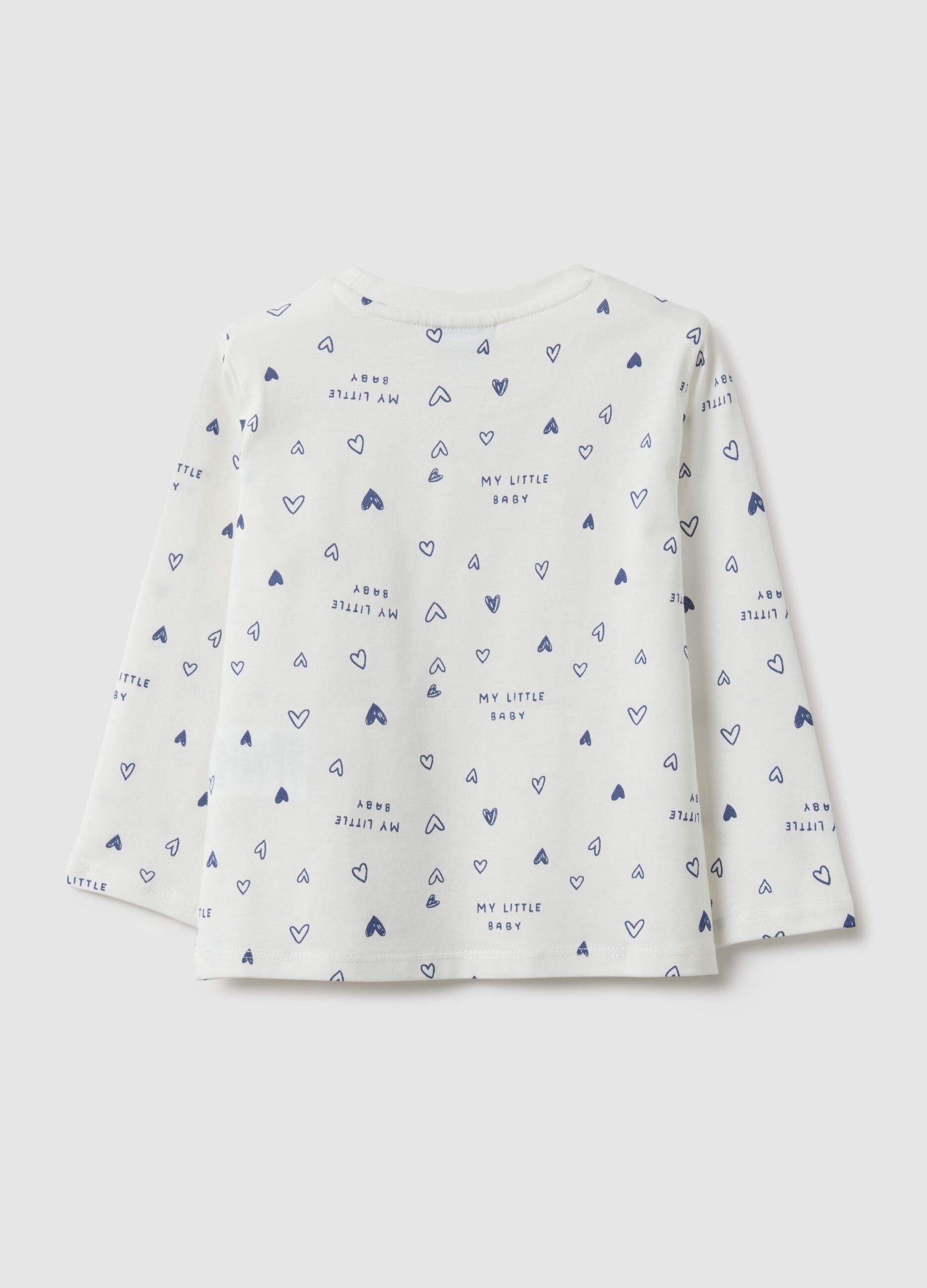 Multicolour long sleeve girl's T-shirt in pure cotton regular fit