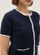 Regular fit blue cotton cardigan with buttons_3