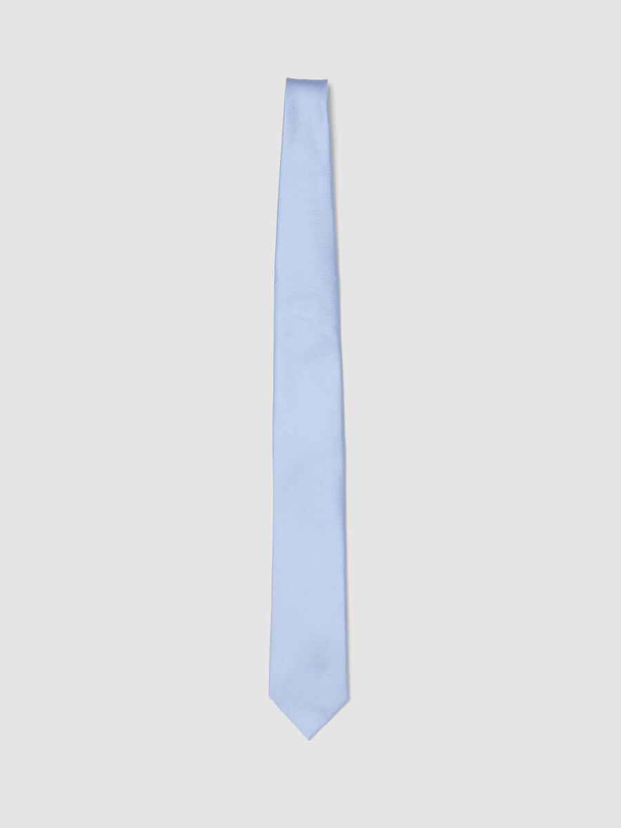 Cravatta azzurra pala 7,5 cm_0