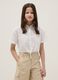 Girls&rsquo; white pure cotton regular-fit shirt with heart cutwork_0