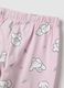 Pink pure cotton regular fit pyjamas with prints for girls_3