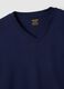 Blue pure cotton regular fit T-shirt_5