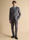 Grey stretch viscose suit with classic lapel_0