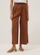 Brown regular-fit pure cotton trousers_1
