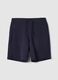 Bermuda in misto cotone elasticizzato blu regular fit_4